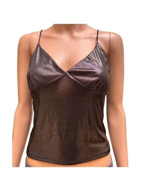 7 Day Wknd Metallic Brown Cami Top Large NWT (3 for $12 item)